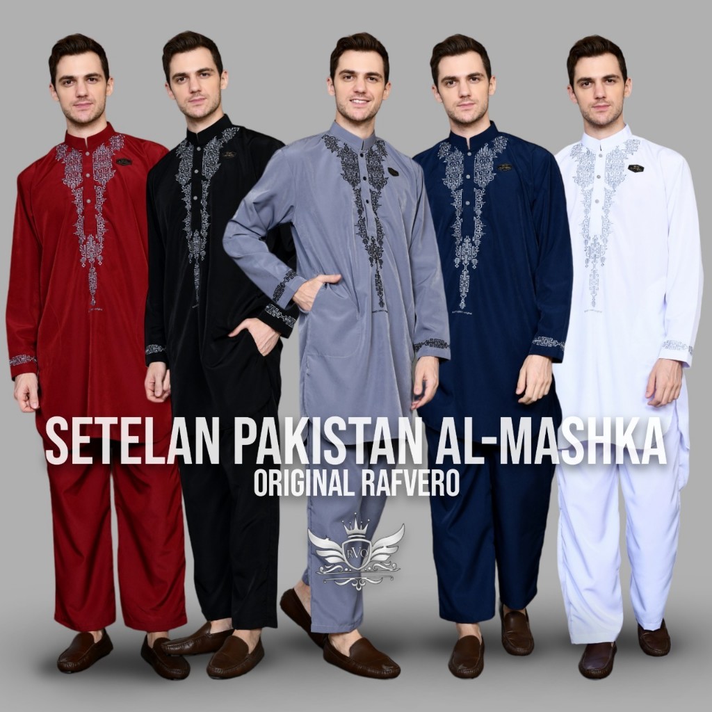 Setelan Baju Koko Pakistan Al Mashka ORIGINAL RAFVERO - setelan baju koko termurah - Setelan Baju Mu