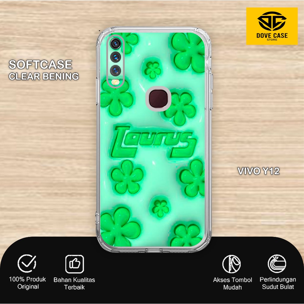 Clear Case Motif All Type For VIVO Y12   - Silikon hp Bening VIVO - Softcase Bahan Lentur- Casing Hp