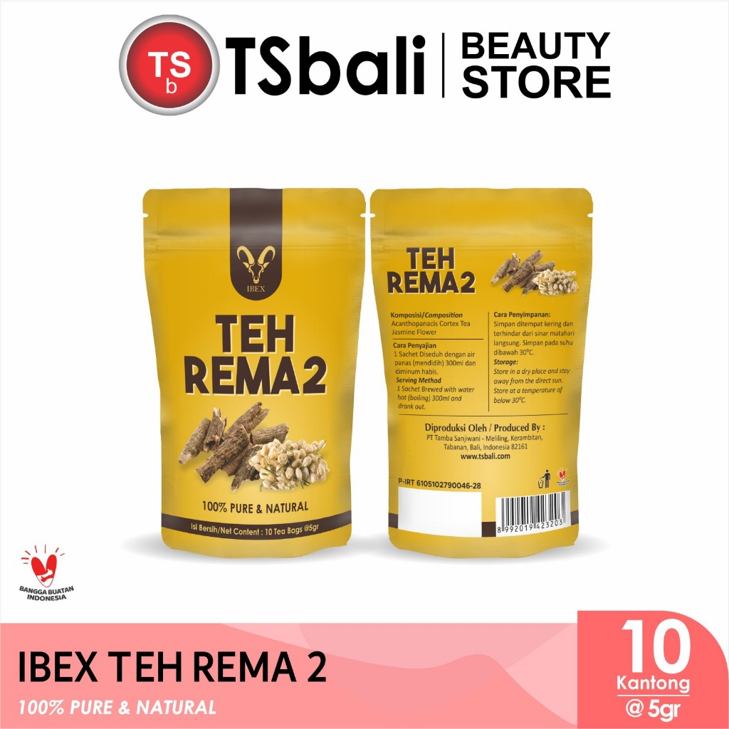

TSb Teh Rema2 - Teh 100% Alami & Natural isi 10 tea bags @5gr