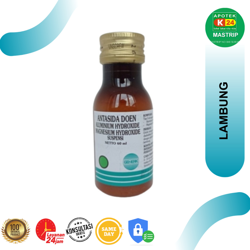 Antasida Doen Erela Sirup /Asam Lambung Gastritis Tukak Lambung / 60ml