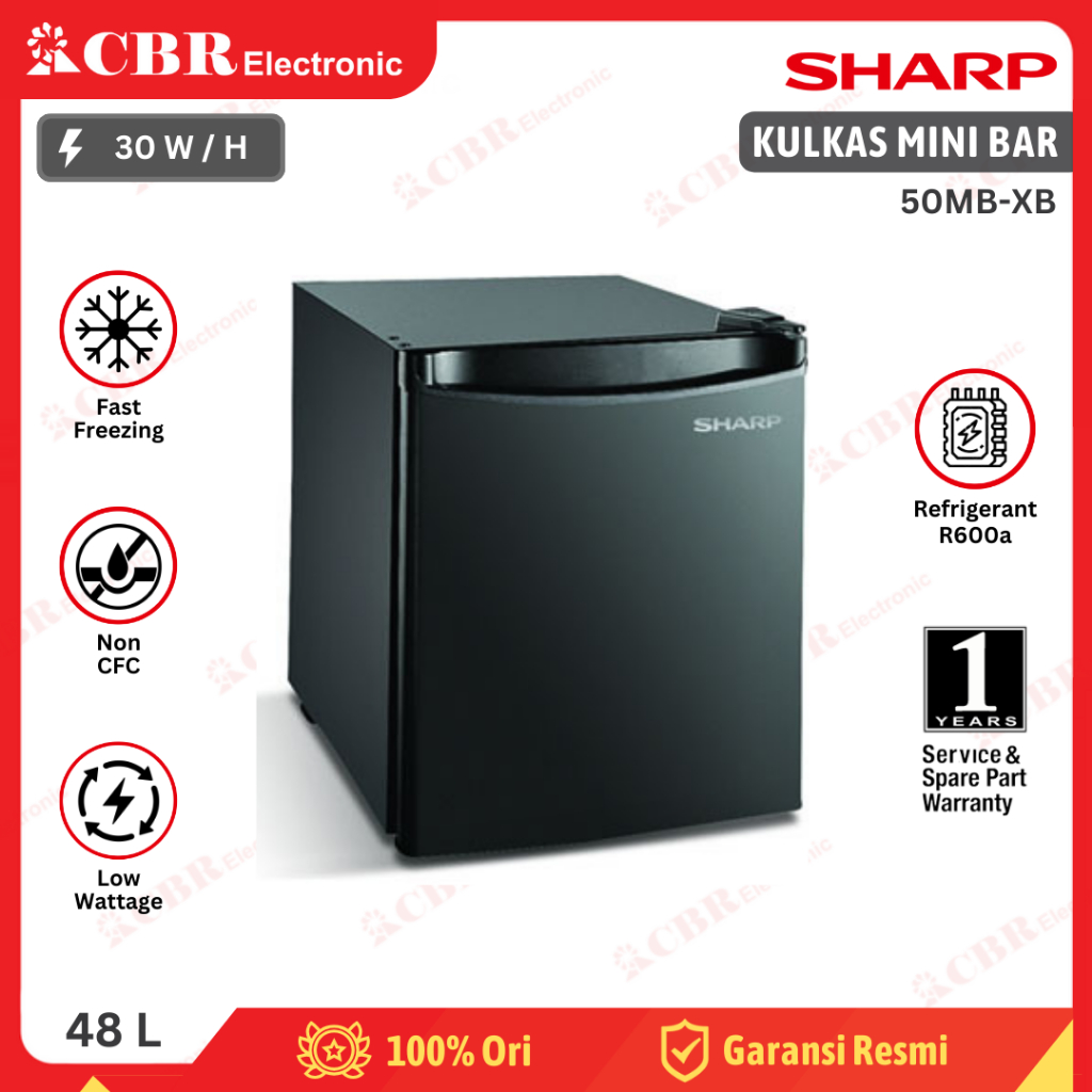 Kulkas Mini Bar SHARP 1 Pintu SJ-50MB-XB (Mini Bar) 48 L