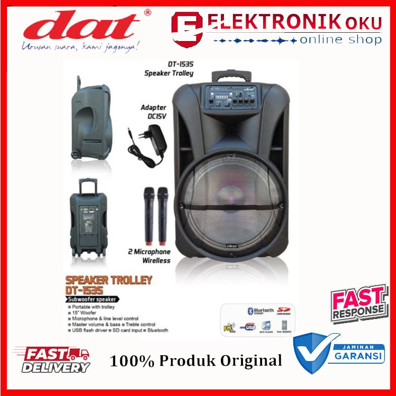 SPEAKER WIRELESS DAT 1535 15 INCH / SPEAKER KARAOKE DAT