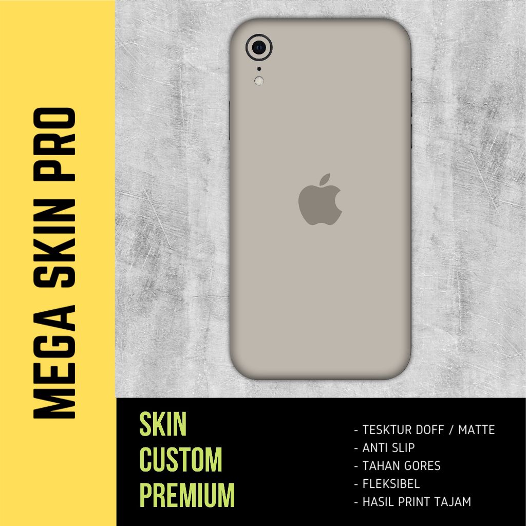 Skin Iphone XR Full body - isi 2 buah - Natural titanium
