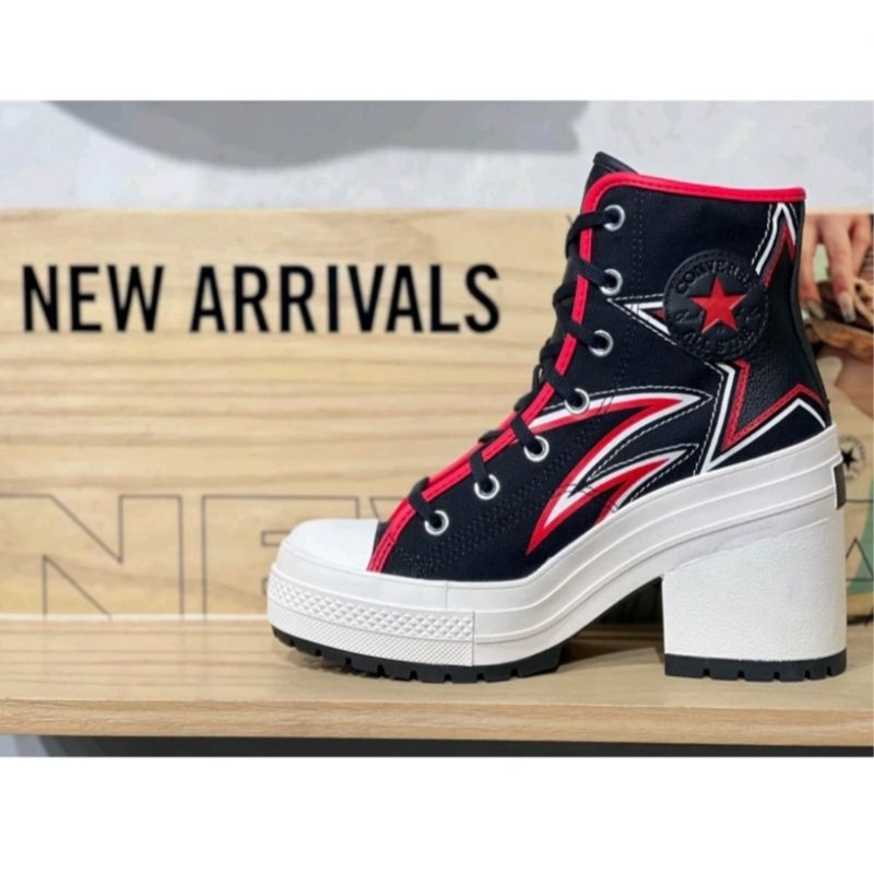 Converse Chuck 70 De Luxe Heel Racer Revival/Sepatu Converse High Heels Merah Hitam