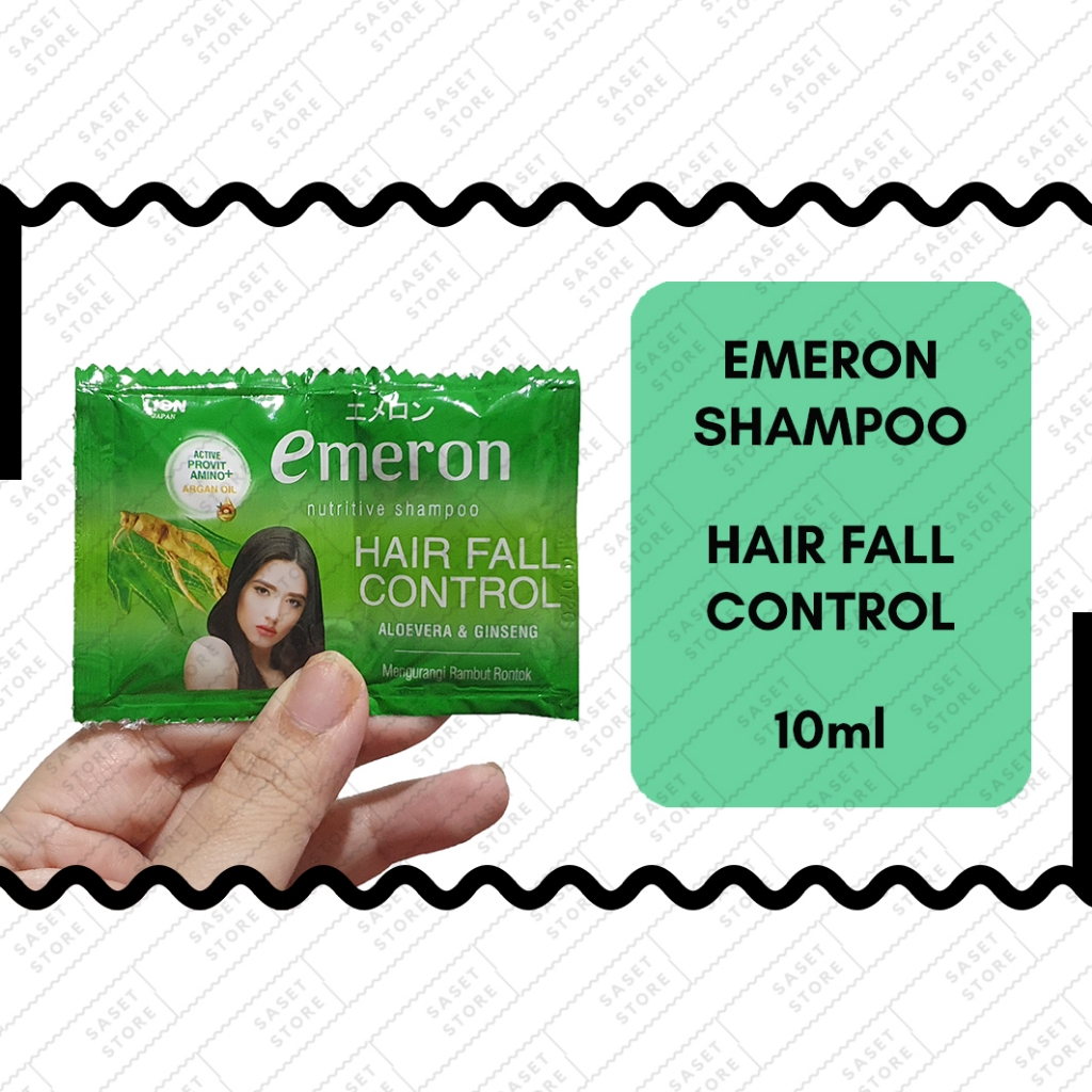 Emeron Sampo Hair Fall Control Rambut Rontok 10ml Sachet Shampo Aloevera Ginseng