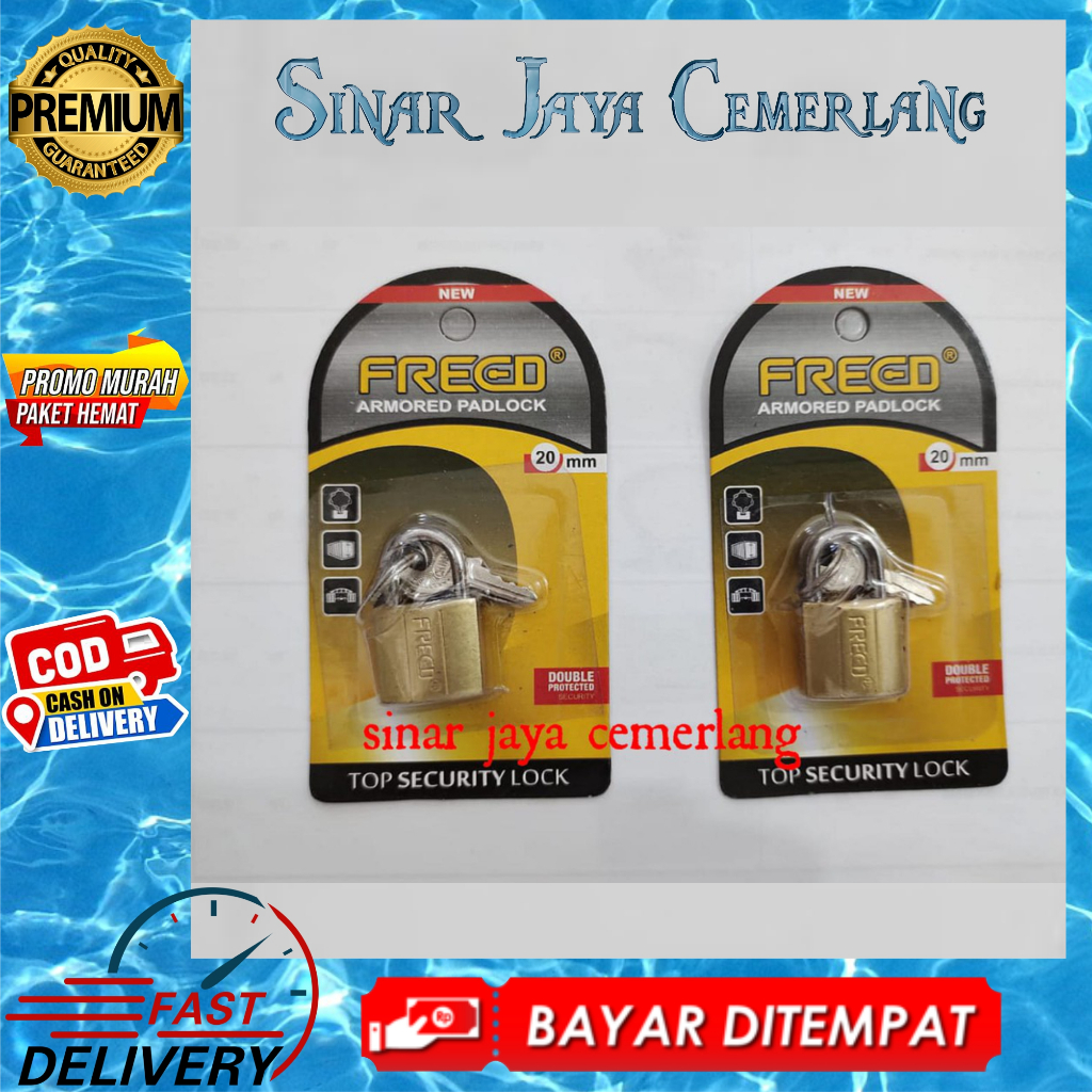 Gembok Pintu - Gembok Freed Leher Pendek 20mm