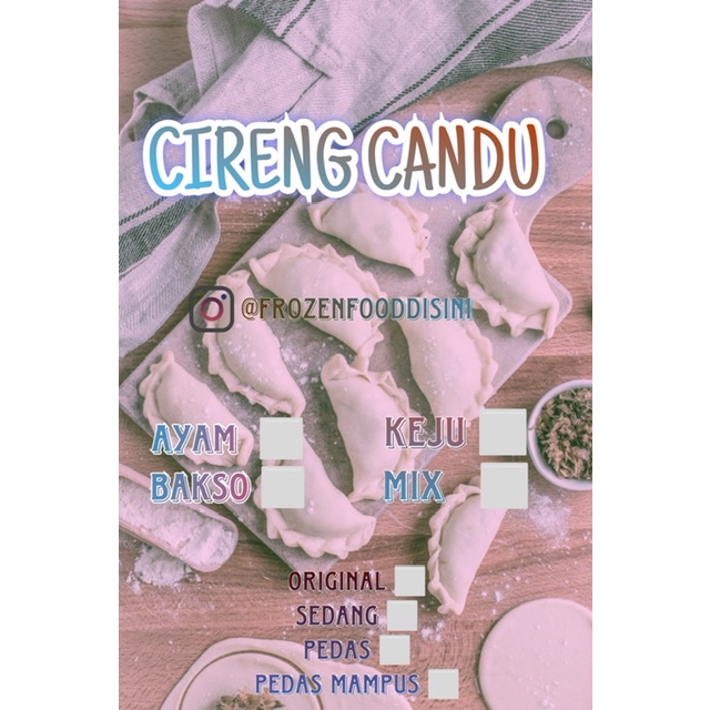 

Cireng candu (cireng isi) frozen food