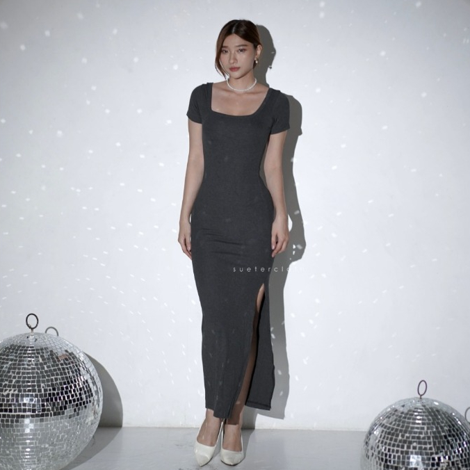 SUETERCLOTH - Nove Knit Dress / Basic Rib Knit Dress