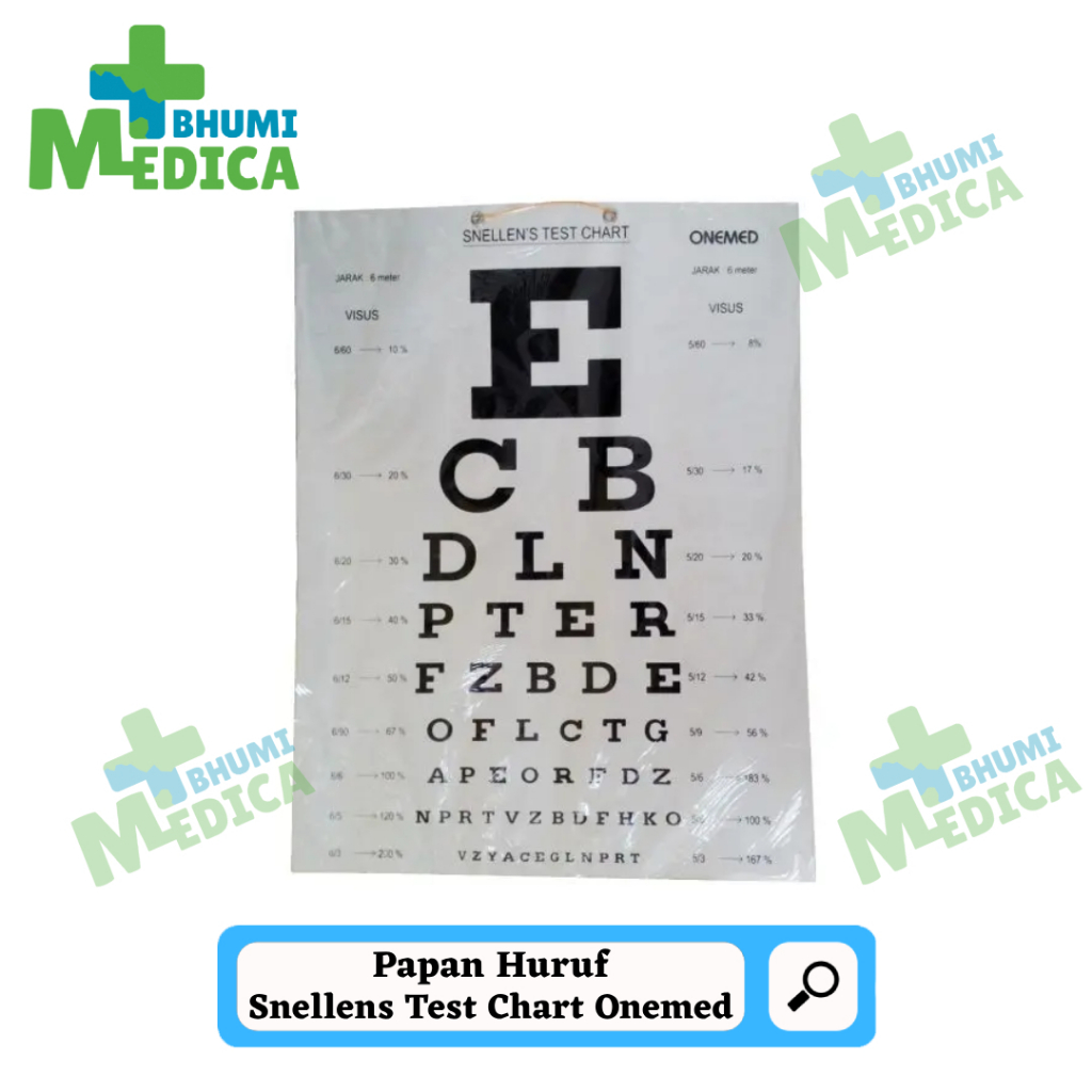 Papan Huruf Tes Mata Snellens Test Chart Onemed