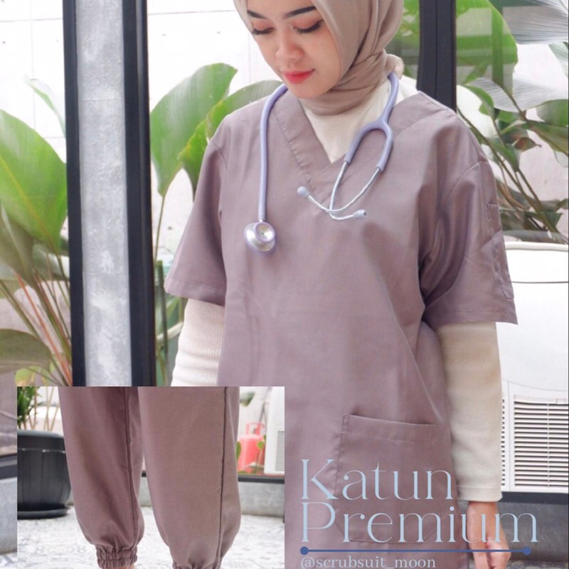 [Katun Premium] Baju Jaga Scrub suit Dokter umum,  dokter gigi, dokter Hewan Perawat Baju Ok Oka Ked