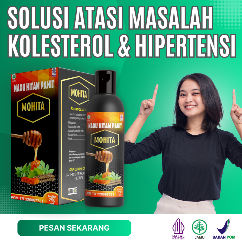 

Madu Kolesterol & Hipertensi Mohita Madu Hitam Pahit