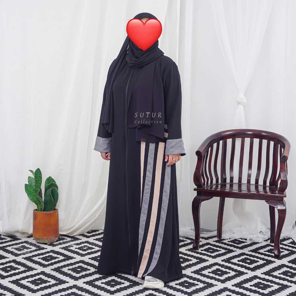 ABAYA  SUTUR LUMAYAN INDAH/ -ABAYA HITAM /GAMIS HITAM /GAMIS SYARI/ABAYA TERBARU/ABAYA REMAJA/GAMIS 