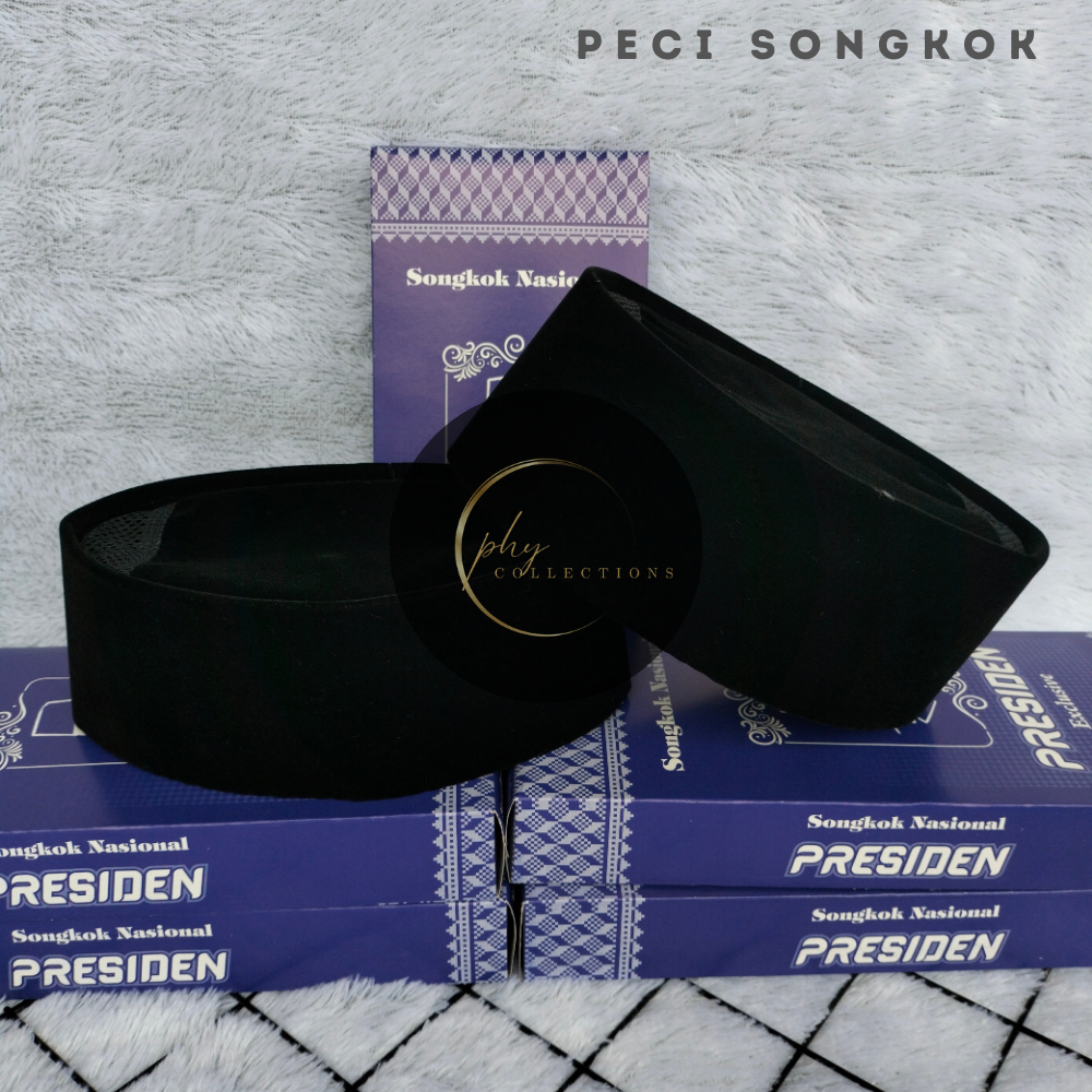 Kopyah Peci Songkok Hitam Polos Ac Dewasa Dan Anak Laki Laki Ukuran 1 2 3 4 5 6 7 8 9 Tinggi 8cm Dan