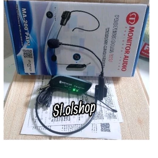 MIC WIRRELES HEADSET BANDO MONITOR AUDIO MA-200 PAP 1/HEADSET BANDO MIC IMAM BAGUS