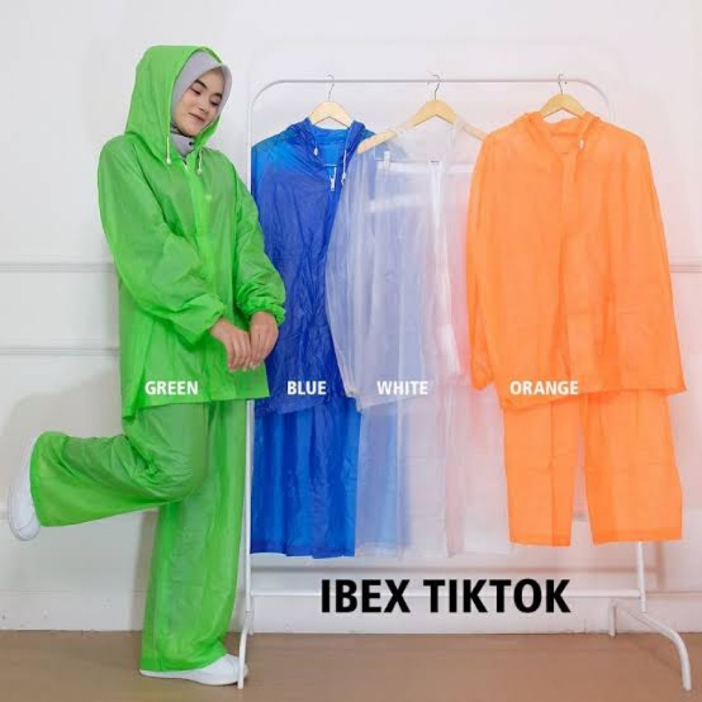 Jas Hujan Ibex Jas hujan setelan Tiktok Ibex TikTok Karet Laris Terlaris Bisa Untuk APD