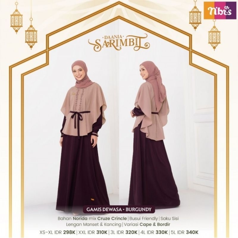 DAANIA GAMIS BURGUNDY/GAMIS NIBRAS/GAMIS PESTA/GAMIS BURGUNDY