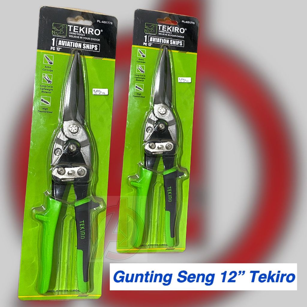 Gunting Seng Tekiro 12 Inch/ Gunting baja Ringan