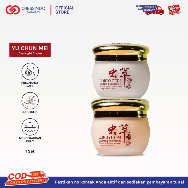 [BPOM ORIGINAL LOKAL] YU CHUN MEI Cordyceps Lightening Day & Night Cream Set READY