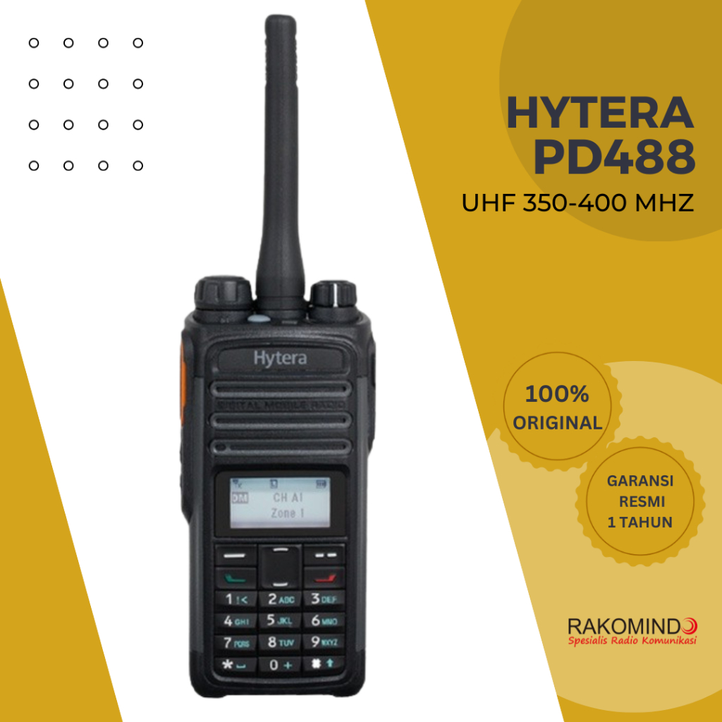 HT Hytera PD488 UHF 350-400 MHz Digital Analog Original
