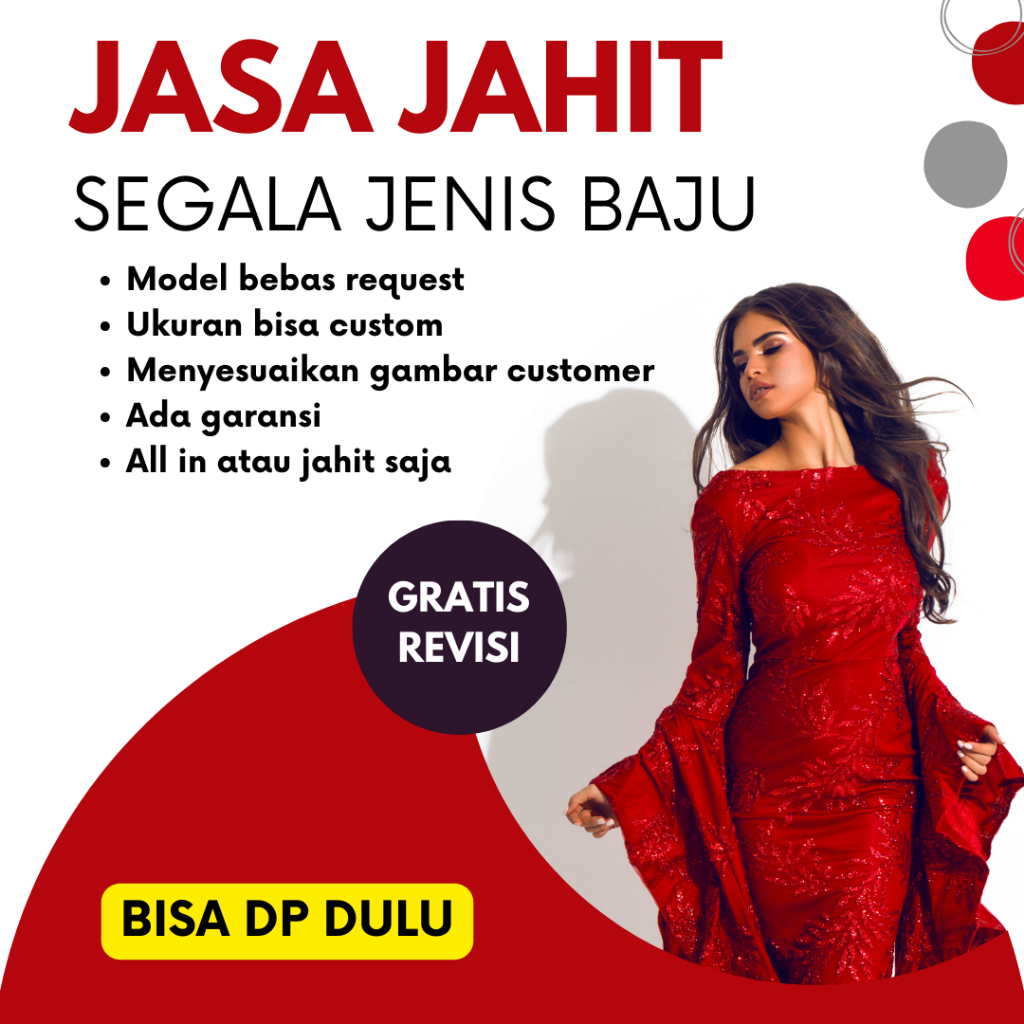 Jasa Jahit Jaket Dress Wanita Seragam Batik Rok Gamis Tunik