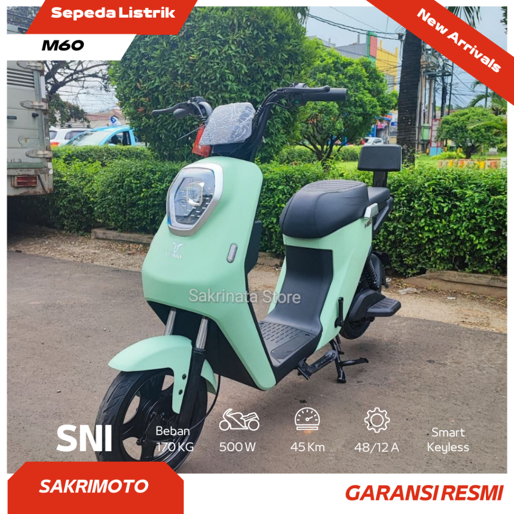 Sepeda listrik uwinfly baru m60 garansi resmi - sepeda listrik murah new series - selis murah