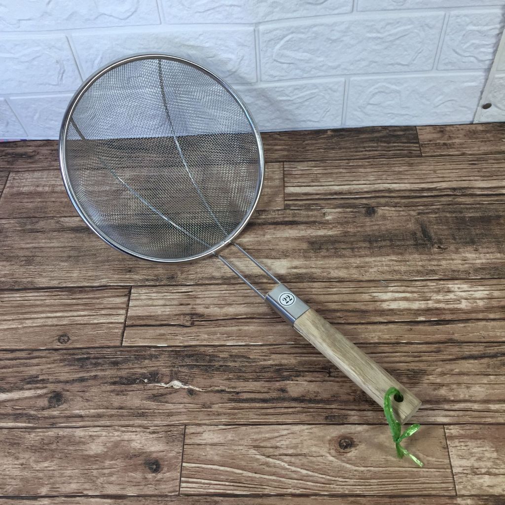 Serok Masak Jaring Gaganng Kayu Serok Jaring Minimalis Gg Kayu 22CM BX-92