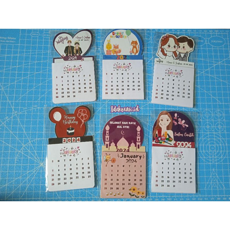 

Kalender Magnet Custom / Souvenir Kalender (Harga Per Set, isi 12pcs)