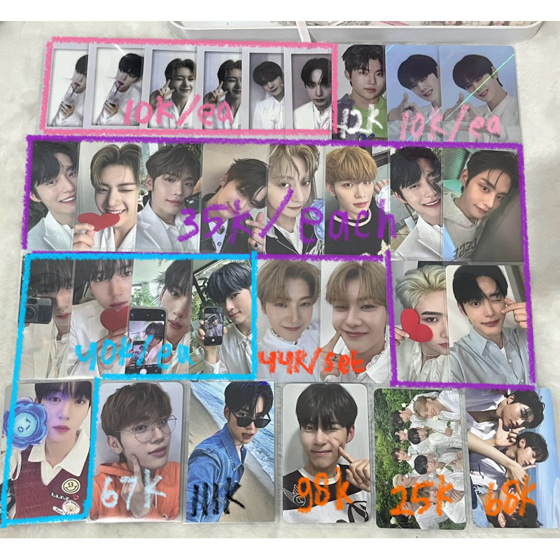 zb1 zerobaseone photocard pc yujin hanbin taerae jiwoong makestar dicon trading card ktown lucky dra