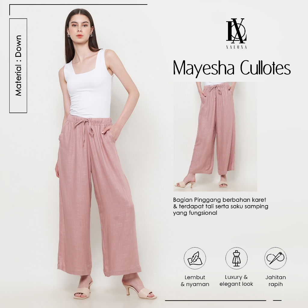 XALOXA MAYESHA KULLOTES | Celana Panjang Kullot Wanita Bahan DOWN | Size Reguler
