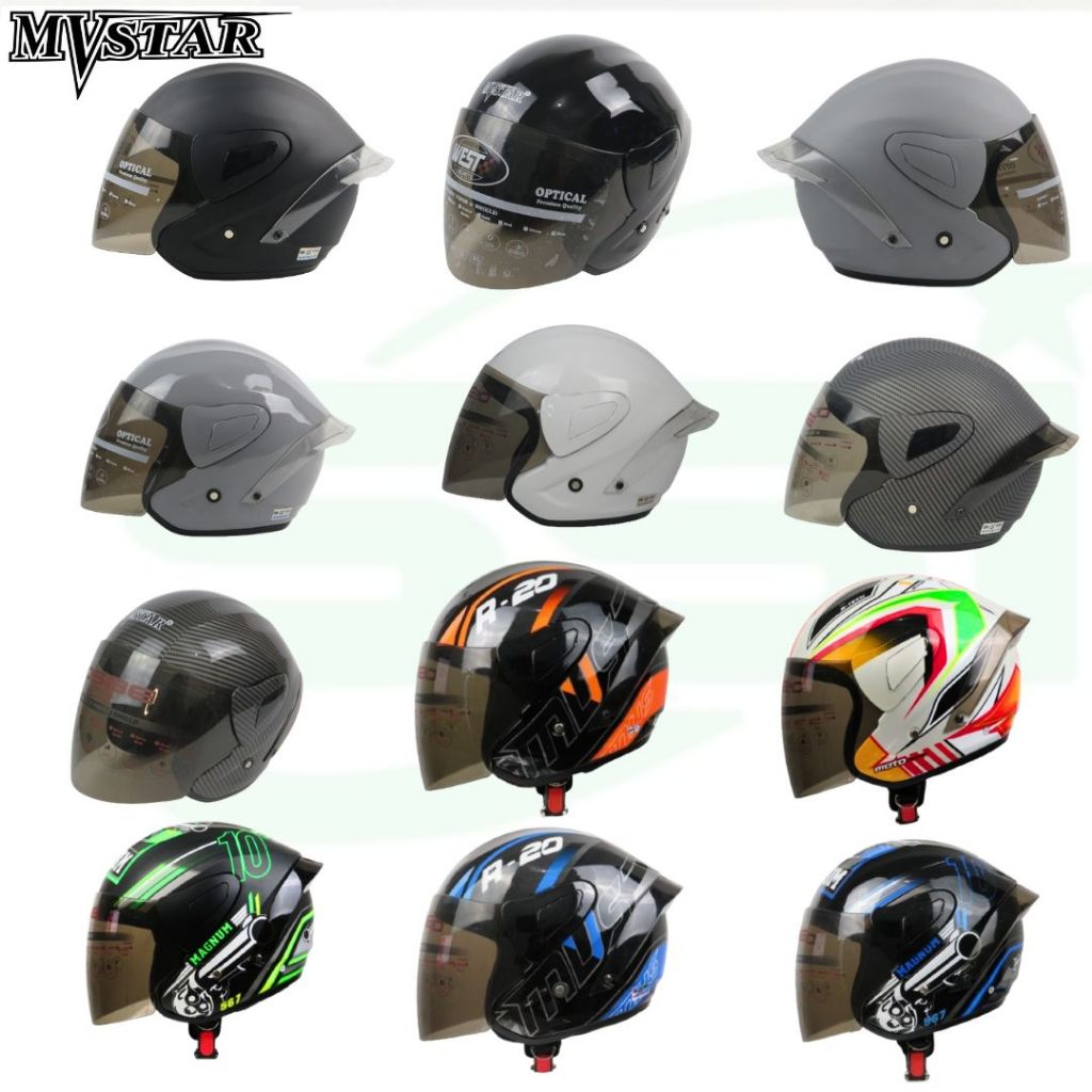 HELM MVS R-TECH / HELM SNI/ HELM MVSTAR/HELM HALF FACE / HELM MVSTAR RTECH / HELM HALF FACE MVSTAR