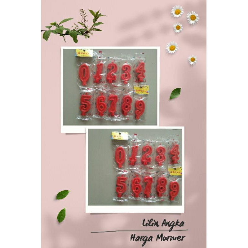 Lilin Angka Murmer Ulang Tahun/lilin angka merah/lilin ultah/lilin angka murmer/lilin angka