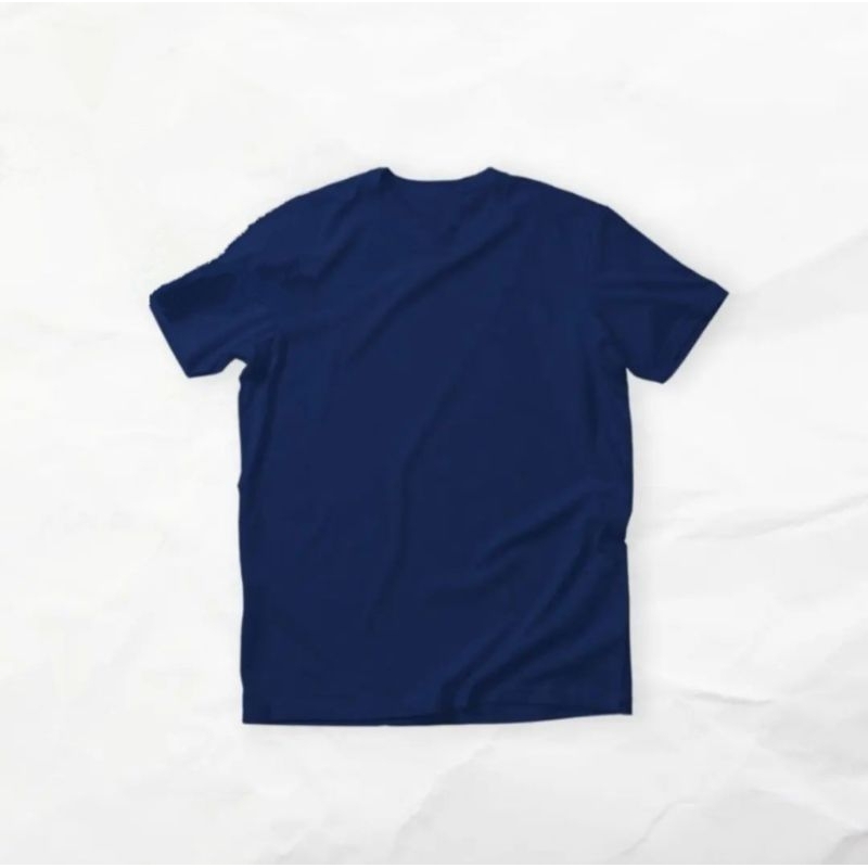 kaos cotton combed navy 24s premium