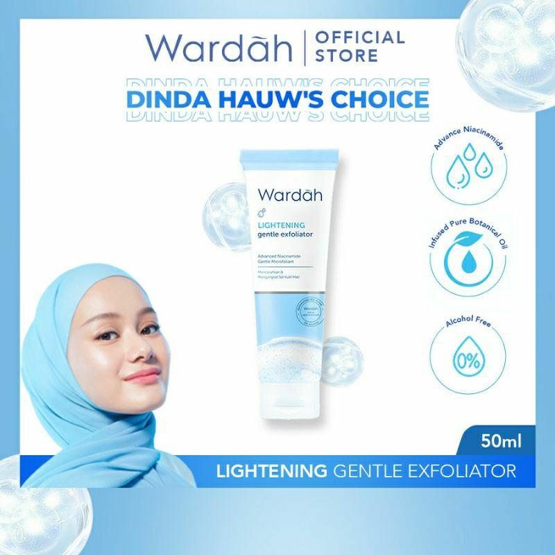 Sabun Cuci Muka Mencerahkan dan mengangkat SEL KULIT MATI Wardah Lightening Gentle Exfoliator 50 ml 