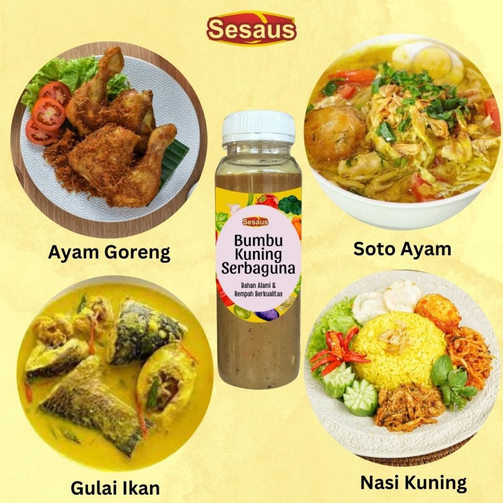 

Bumbu Dapur Instan Serbaguna 250gr / Bumbu Bunda Dapur / Bumbu Dasar Merah Kuning Putih Hitam