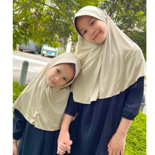 Jilbab kerudung anak sekolah serut TK dan SD