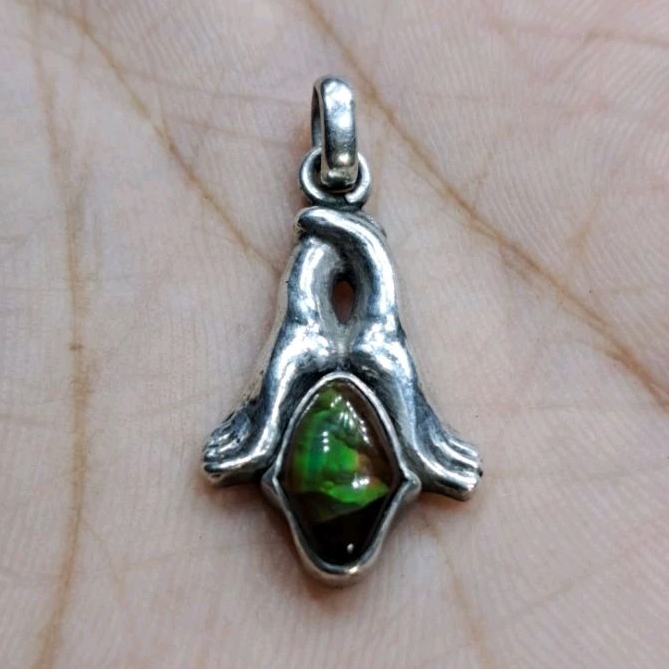 Fire agate luster mewah ikat perak