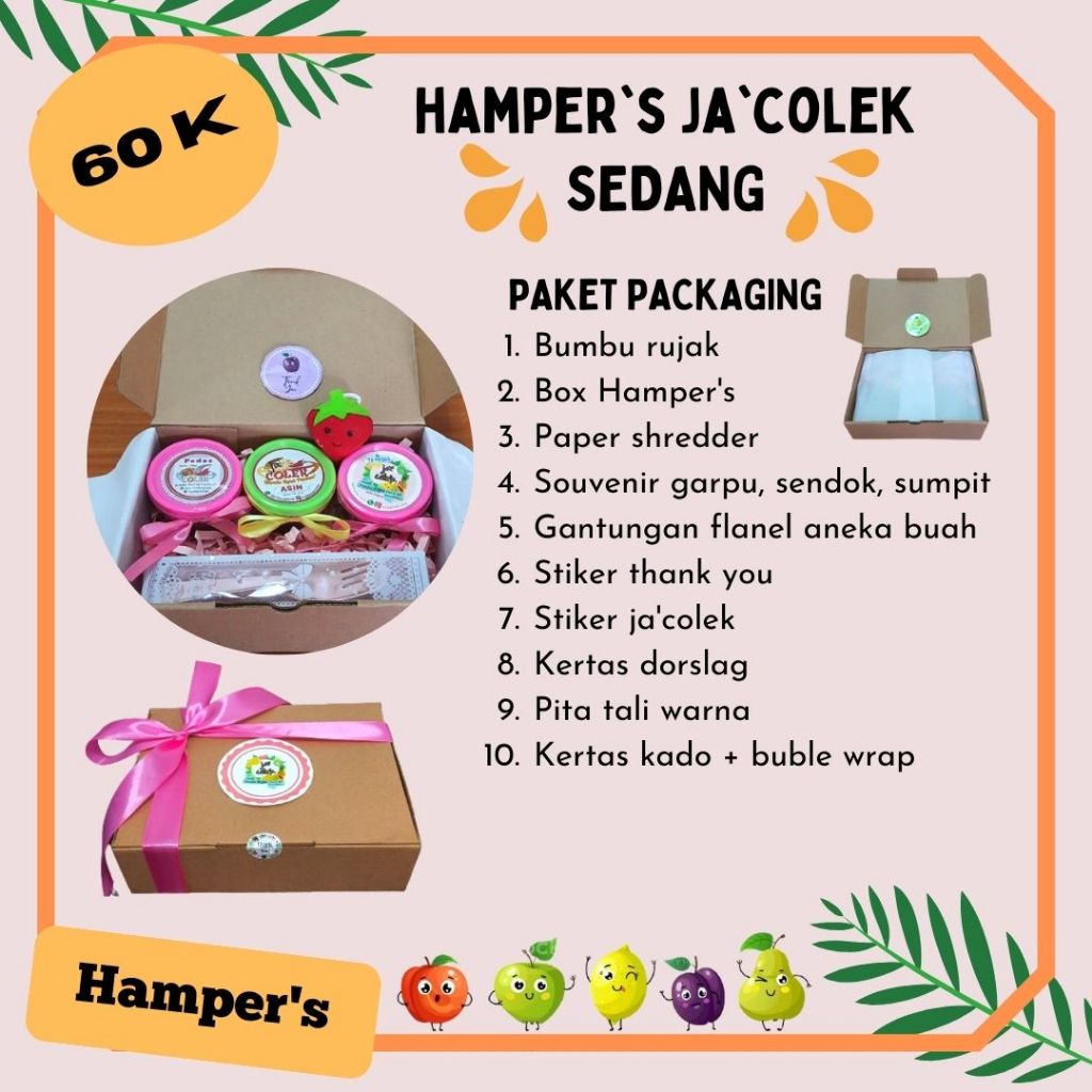 

Hamper's bumbu rujak enak spesial parcel gift box sedang