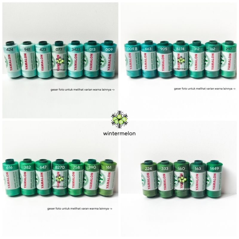 1 Buah Benang Jahit Merek Yamalon Warna Biru & Hijau / Benang Jahit Yamalon / Benang Jahit Hijau / B