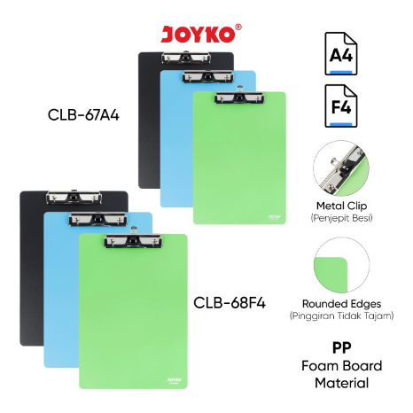 

Alas Ujian Joyko CLB-67~68 CLB-68 A4 F4 Clipboard Papan