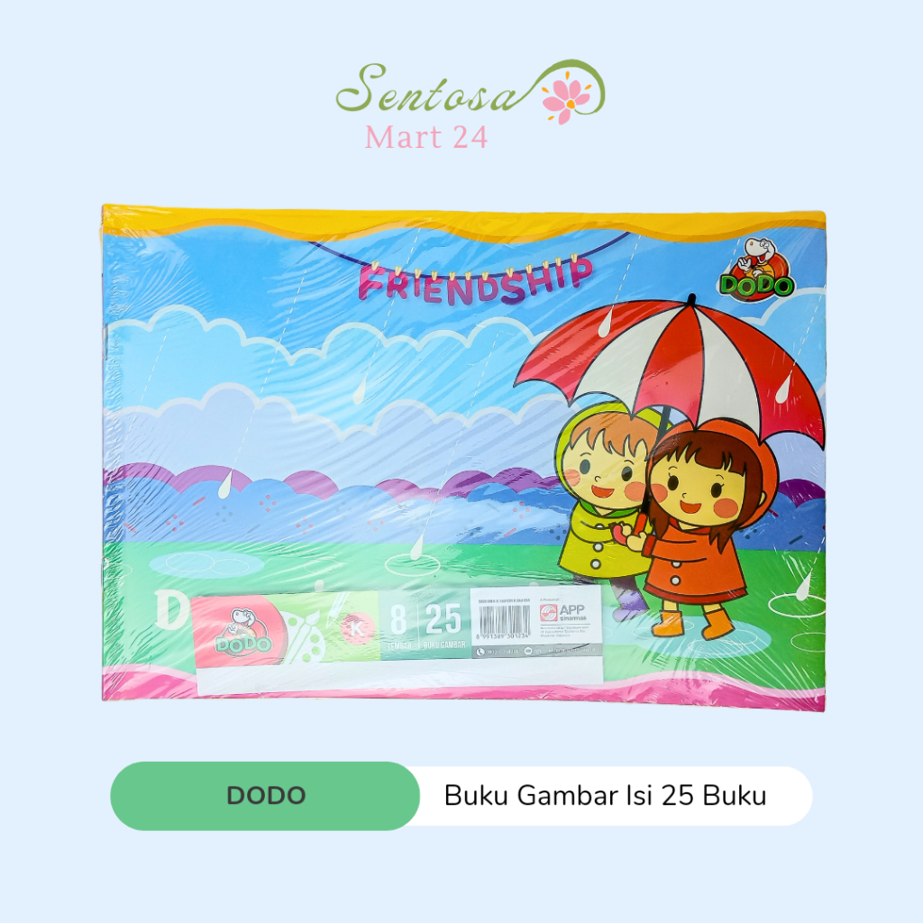 

DODO Buku Gambar/ Drawing Book 8 Lembar Ukuran 18 cm × 26 cm (1 Pack Isi 25 Buku) | SentosaMart24