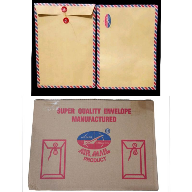 

AMPLOP TALI AIRMAIL 310 PARAVION PER PAK ( 50 LEMBAR)