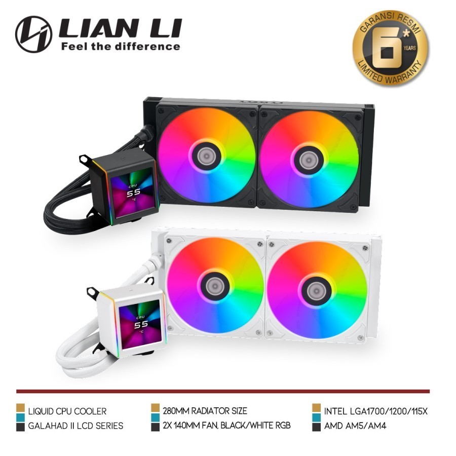 LIAN LI GALAHAD II LCD 280 ARGB 280mm - Liquid CPU Cooler