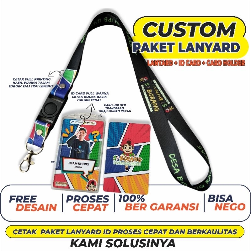 

Paket ID Card, Lanyard, Card Holder Berkualitas
