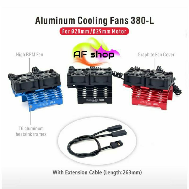 SURPASS HOBBY RC Motor Fan Cooling Fan Heatsink Metal 390 for RC Car 1/8 1/10 1/12 Scale 380 390 Bru