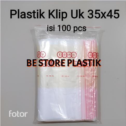 Plastik Klip Uk 35x45 cm - Plastik Zipper lock, Plastik klip Baju, Plastik Ziplock/Zipper Lock