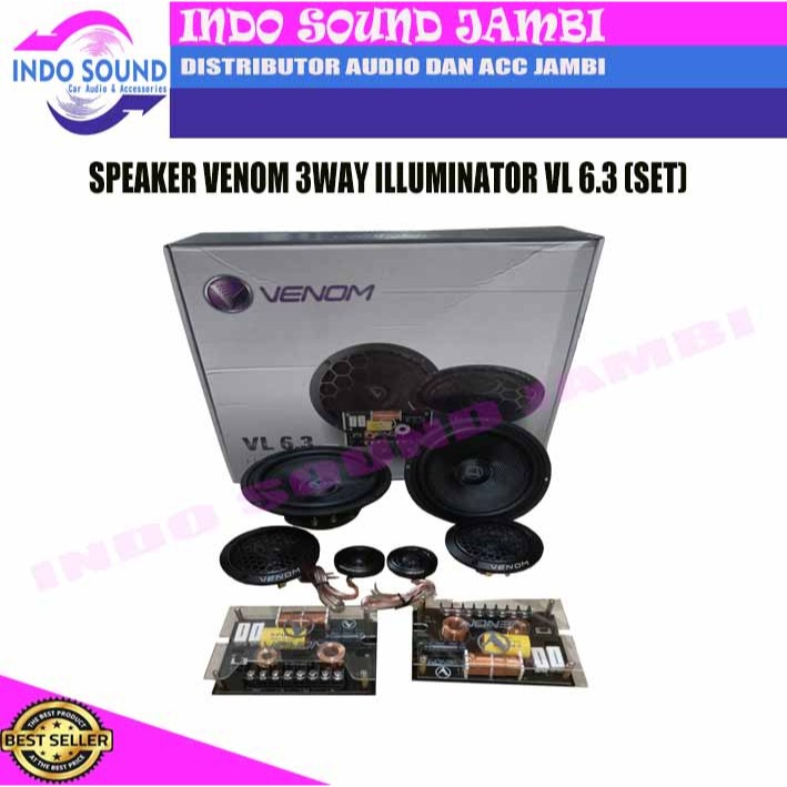 SPEAKER Venom 3WAY SPLIT VL 6.3 ILLUMINATOR SERIES VL6.3 3 way