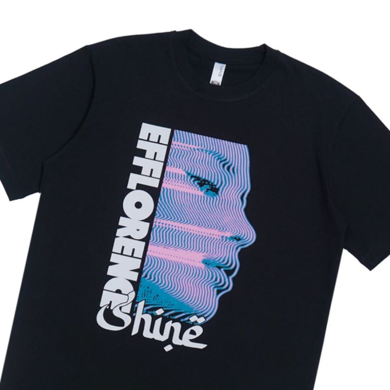 kaos pria wanita original GVFI T-shirt frequency case HITAM