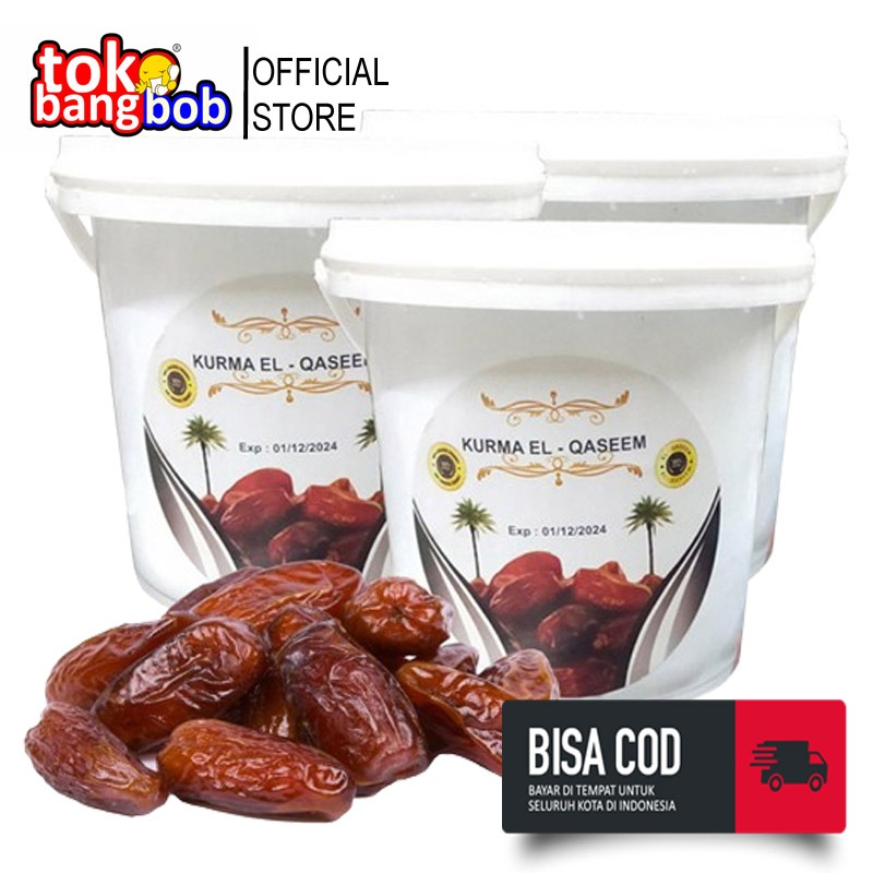 

KURMA AL QASSIM EMBER KEMASAN PAIL FOOD GRADE GROSIR / KURMA EMBER AL-QASSIM