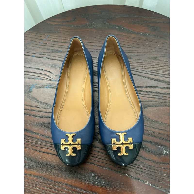 Tory Burch Everly Ballet Flat Navy Shoes