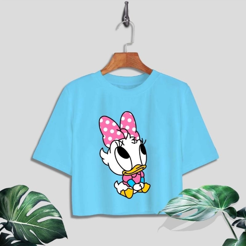 KAOSLAGI Kaos Crop Tee Daisy Duck Kaos Crop Tee Daisy Duck Wanita Kaos Lucu Wanita Kaos Crop Tee Dai